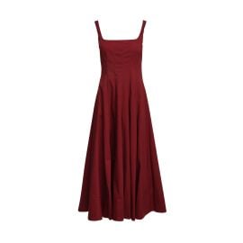 Staud - Wells Sangria Midi Dress Mitchell Stores at Mitchells