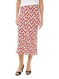 Staud Angela Printed Bias Cut Crepe Midi Skirt at Saks Fifth Avenue