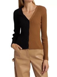 Staud Cargo Colorblock Cardigan at Saks Fifth Avenue