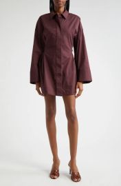 Staud Cindy Long Sleeve Stretch Cotton Shirtdress at Nordstrom