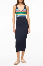 Staud Dana Stripe Midi Sweater Dress at Nordstrom