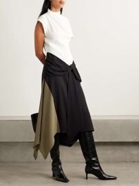 Staud Davina Colorblock Asymmetric Hem Dress at Net a Porter