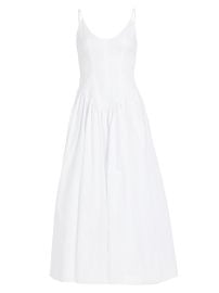 Staud Dena Drop Waist Midi Dress at Saks Fifth Avenue