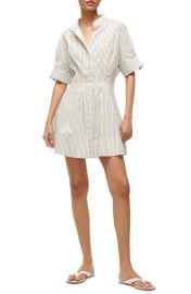 Staud Lorenza Stretch Cotton Short Sleeve Minidress at Nordstrom