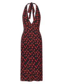 Staud Lucca Printed Crepe Halter Midi Dress at Saks Fifth Avenue