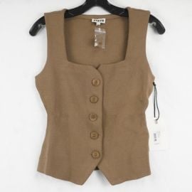 Staud Marisa Tailored Knit Button-Up Sleeveless Top in Size XS R25F3128VN eBay at eBay