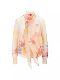 Staud Maryn Floral Organza Tieneck Top at Saks Fifth Avenue