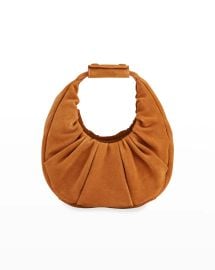 Staud Mini Soft Suede Moon Hobo Bag at Neiman Marcus