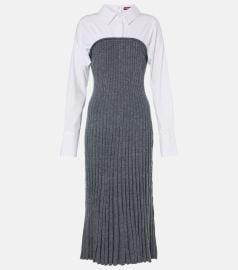 Staud O Keefe Wool Blend Midi Dress at Mytheresa