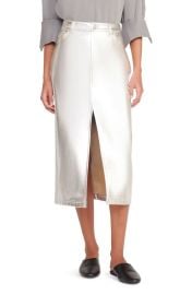 Staud Oaklyn Metallic Midi Skirt at Nordstrom