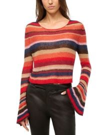 Staud PARKER SWEATER - AUTUMNAL FADED STRIPE Garmentory at Garmentory