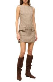 Staud Sheila Herringbone Sleeveless Minidress at Nordstrom