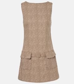 Staud Sheila Herringbone Sleeveless Minidress at Mytheresa