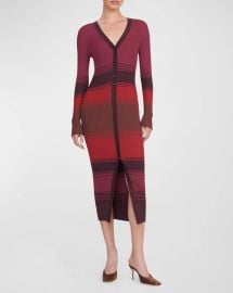 Staud Shoko Dress in Syrah Blend at Neiman Marcus