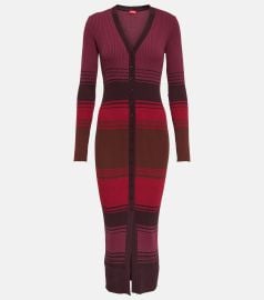 Staud Shoko Striped Cardigan Midi Dress at Mytheresa