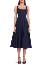 Staud Wells Cotton Poplin A Line Midi Dress at Nordstrom