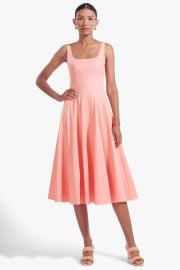 Staud Wells Dress in Grapefruit at Staud