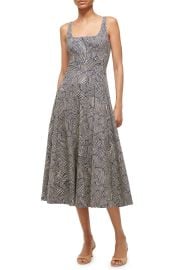 Staud Wells Dress in Navy Mosaic at Nordstrom