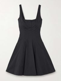 Staud Wells Mini Dress in black at Net a Porter