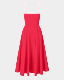 Staud Wylie Paneled Poplin Midi Dress at Neiman Marcus