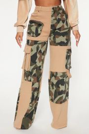 Stay Ready Wide Leg Cargo Pant 32 - Khakicombo Fashion Nova Pants Fashion Nova at Fashion Nova