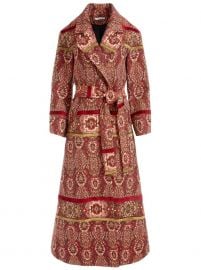 Stefan Embroidered-Pattern Woven Coat at Alice and Olivia