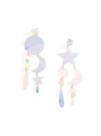 Stella Celestial Dangly Earrings In Iridescent at Wolf & Badger