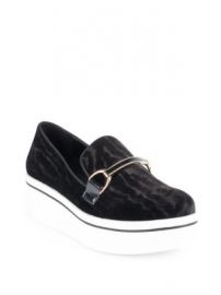 Stella McCartney - Binx Chain Velvet Platform Loafers at Saks Fifth Avenue