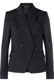 Stella McCartney   Double-breasted pinstriped wool-blend blazer at Net A Porter