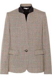 Stella McCartney   Fleur Princes of Wales checked wool blazer at Net A Porter