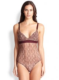 Stella McCartney - Florence Snake-Print Sheer Bodysuit at Saks Fifth Avenue