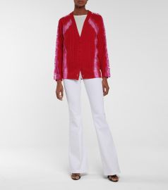 Stella McCartney - Lace-trimmed wool cardigan at Mytheresa