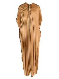 Stella McCartney - Pleated Tie-Waist Satin Maxi Dress at Saks Fifth Avenue