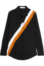 Stella McCartney   Striped silk crepe de chine shirt at Net A Porter