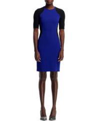 Stella McCartney Anita Contour Colorblock Sheath Dress BlueBlack at Neiman Marcus