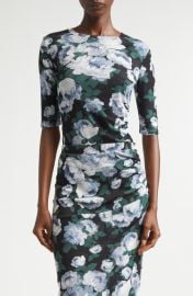 Stella McCartney Bunch of Roses Gathered Mesh Top at Nordstrom
