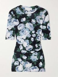Stella McCartney Bunch of Roses Gathered Mesh Top at Net a Porter