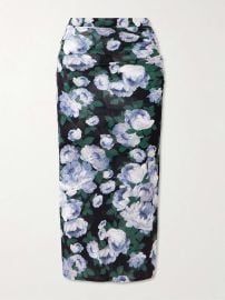 Stella McCartney Bunch of Roses Mesh Midi Skirt at Net a Porter