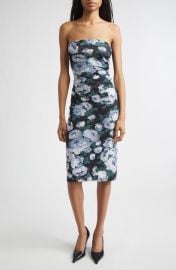 Stella McCartney Bunch of Roses Strapless Mesh Dress at Nordstrom