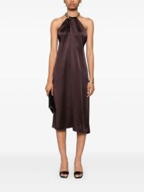 Stella McCartney Chain Detail Satin Halter Dress at Farfetch