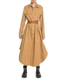 Stella McCartney Cotton Belted Maxi Shirtdress at Neiman Marcus