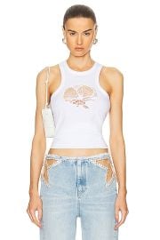 Stella McCartney Crochet Cutout Tank Top in Pure White FWRD at FWRD