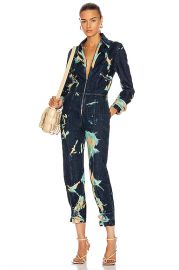 Stella McCartney Denim Tie Dye Jumpsuit in Dark Blue   FWRD at Forward