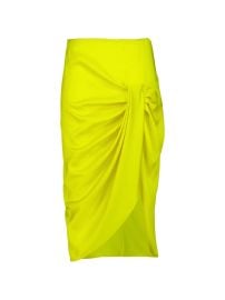 Stella McCartney Draped Midi Skirt Yellow at Farfetch