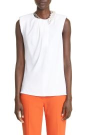 Stella McCartney Falabella Chain Detail Blouse in 9001 White at Nordstrom