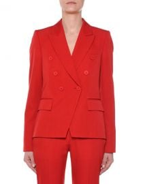 Stella McCartney Faux Double-Breasted Tailored Wool Blazer at Neiman Marcus