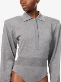 Stella McCartney Fine knit polo collar wool knitted body at Selfridges