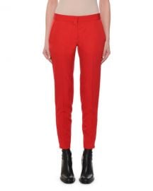 Stella McCartney Flat-Front Slim-Leg Ankle Pants at Neiman Marcus