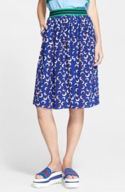 Stella McCartney Floral Print Silk Skirt at Nordstrom