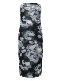 Stella McCartney Floral Strapless Midi Dress Black at Farfetch